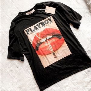 MISSGUIDED X PLAYBOY OVERSIZED T-SHIRT